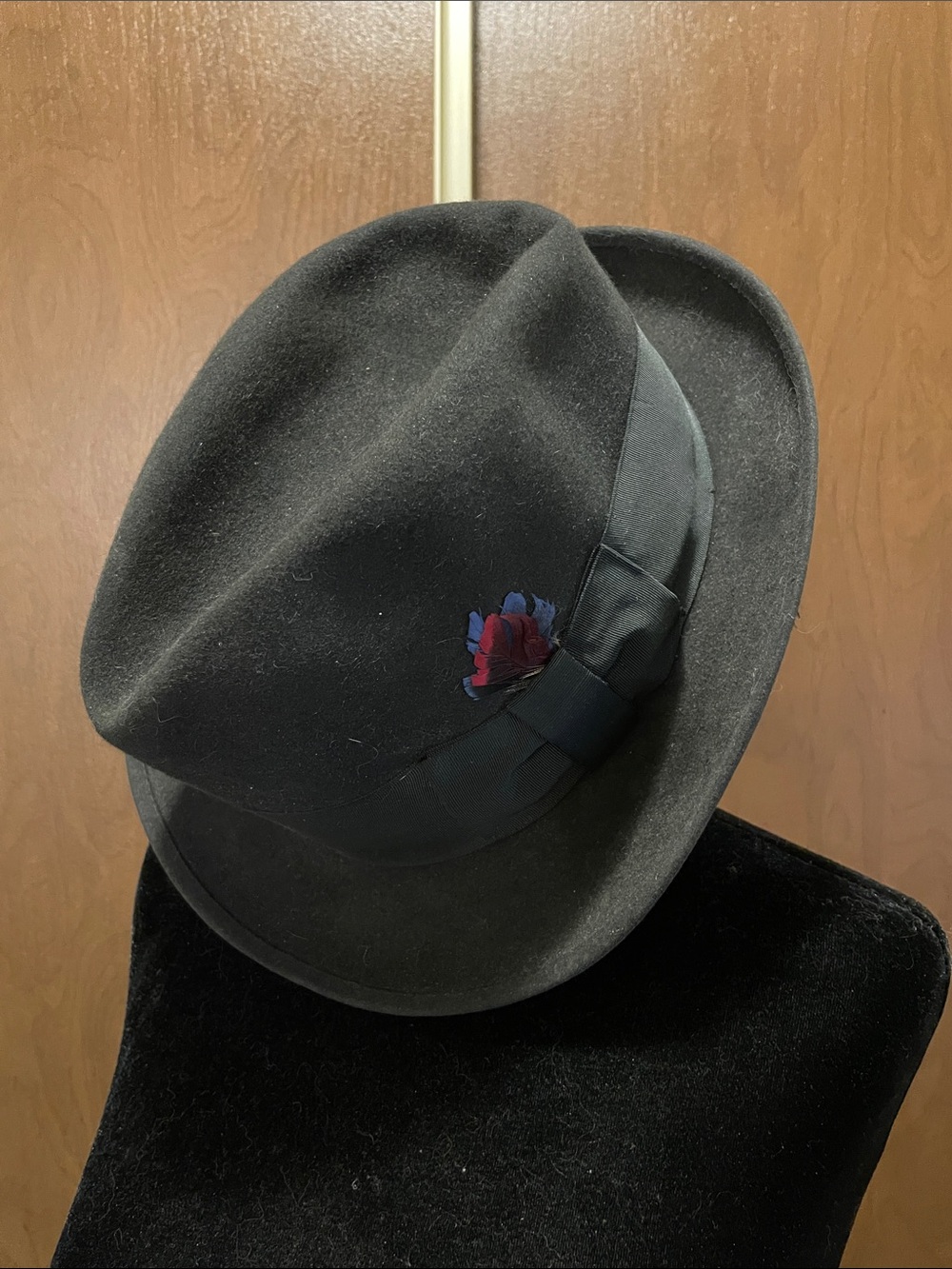 Vintage Stetson Mallory hat fedora black mad men